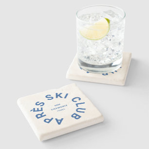 Dessous-de-verre En Pierre Après Ski Club Royal Blue Winter Ski Resort Crest