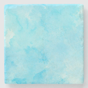 Dessous-de-verre En Pierre Aquarelle bleu clair - Style serène