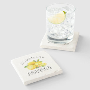 Dessous-de-verre En Pierre Aquarelle Citrons Limoncello fait maison