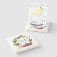 Aquarelle Raisin Vins Nom de la couronne Cave à vi