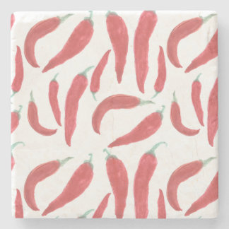 Dessous-de-verre En Pierre aquarelle rouge chaud