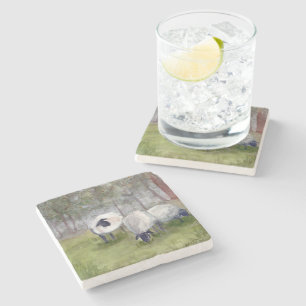 Dessous-de-verre En Pierre Aquarelle rustique