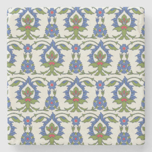 Dessous-de-verre En Pierre Arabe Traditionnel : Carrelage Iznik sans couture.