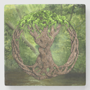 Dessous-de-verre En Pierre Arbre de la vie celtique