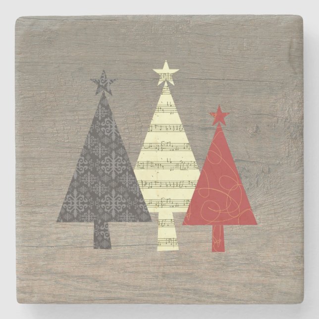 Dessous-de-verre En Pierre Arbre de Noël (Devant)