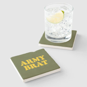 DESSOUS-DE-VERRE EN PIERRE ARMÉE BRAT