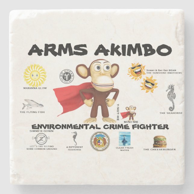 Dessous-de-verre En Pierre ARMSAKIMBO Stone Coaster (Devant)
