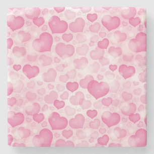 Dessous-de-verre En Pierre Arrière - plan avec des coeurs