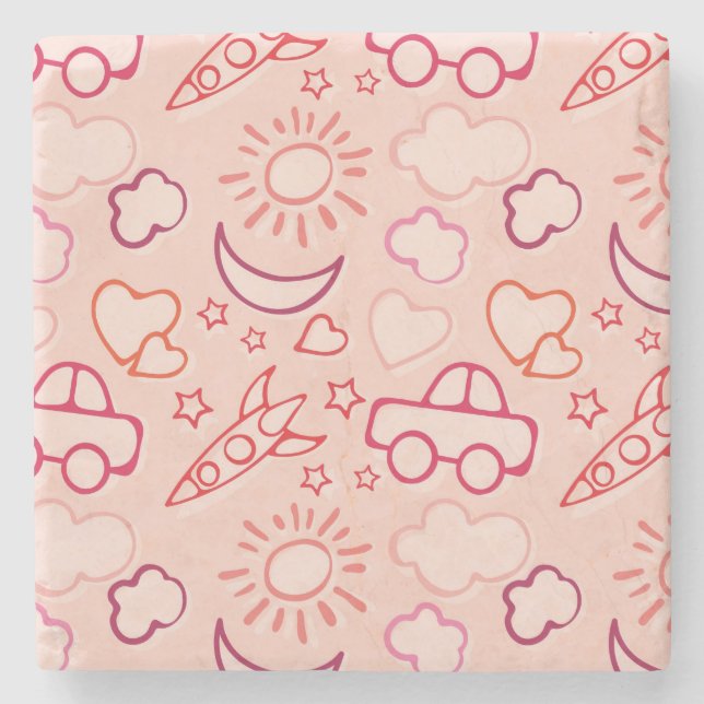 Dessous-de-verre En Pierre arrière - plan de jouet (Devant)