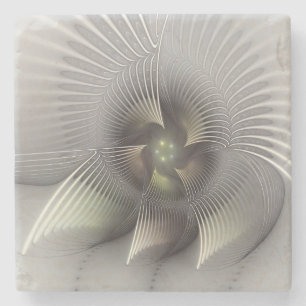 Dessous-de-verre En Pierre Art fractal forme abstraite 3D moderne