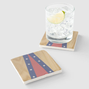 Dessous-de-verre En Pierre Art inspiré par l'Amérique Drapeaux, Jerseys & 4