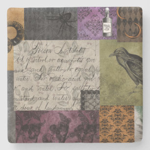 Dessous-de-verre En Pierre Art médiéval d'Halloween gothique Éffrayant apothe