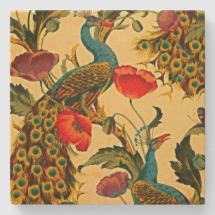 Dessous-de-verre En Pierre Art Nouveau Elégance : Sidewall, The Peacock, 1896