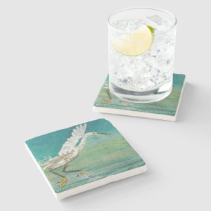 Dessous-de-verre En Pierre Art peint de Chambre de plage de charadriidé de