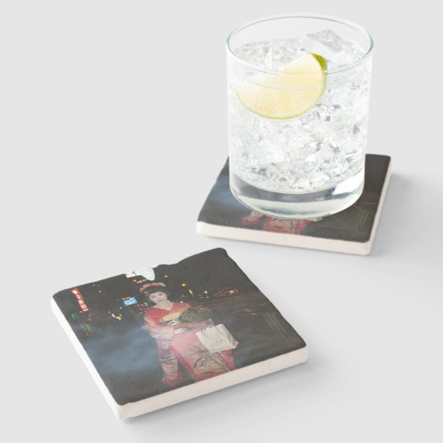 Dessous-de-verre En Pierre Asakusa Geisha Neo Tokyo (Côté)