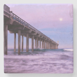 Dessous-de-verre En Pierre Aube violette sur la jetée, Californie