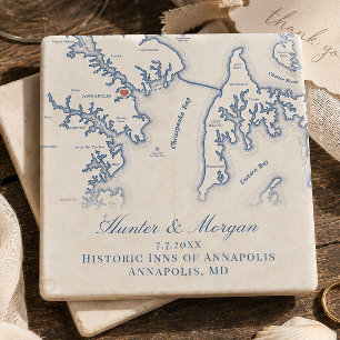 Dessous-de-verre En Pierre Auberges Historiques d'Annapolis Mariage Chesapeak
