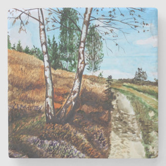 Dessous-de-verre En Pierre Autumn watercolor painting