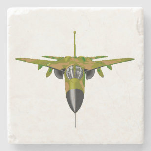 DESSOUS-DE-VERRE EN PIERRE AVION DE CHASSE