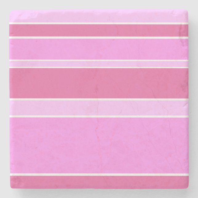 Dessous-de-verre En Pierre Bandes roses (Devant)