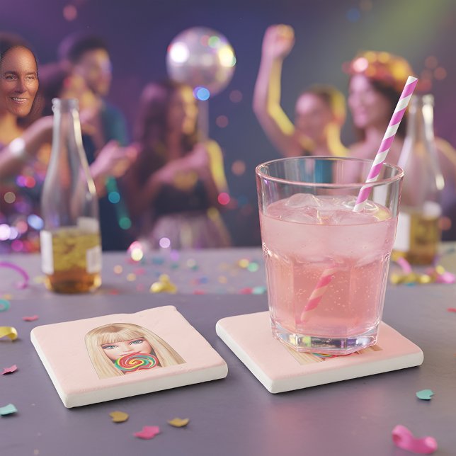 Dessous-de-verre En Pierre Barb Stone Coaster (Créateur téléchargé)