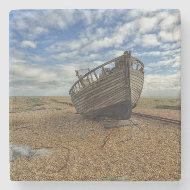 Dessous-de-verre En Pierre Bateau de pêche en bois abandonné | Dungeness (Devant)