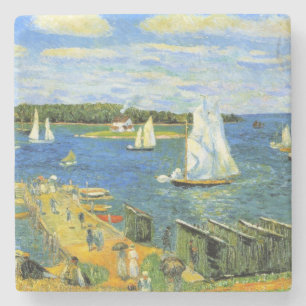 Dessous-de-verre En Pierre Bateaux à voile d'été à Mahone Bay au Canada