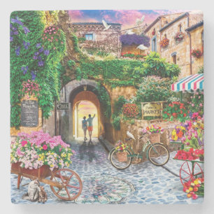 Dessous-de-verre En Pierre Beau Art du Marché aux Fleurs
