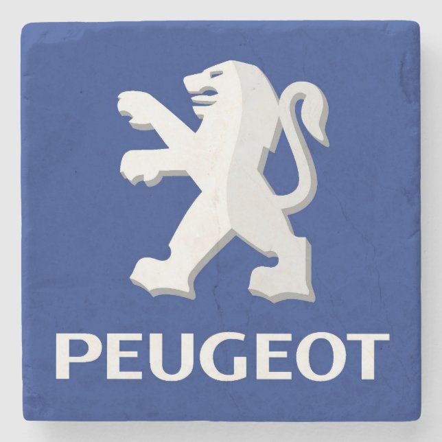 Dessous-de-verre En Pierre Beau Dessous de verre en pierre du logo Peugeot (Devant)