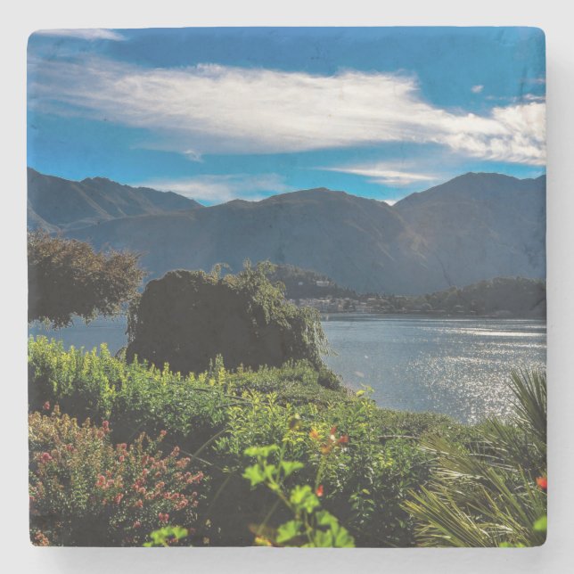 Dessous-de-verre En Pierre Beau lac de Côme Italie (Devant)