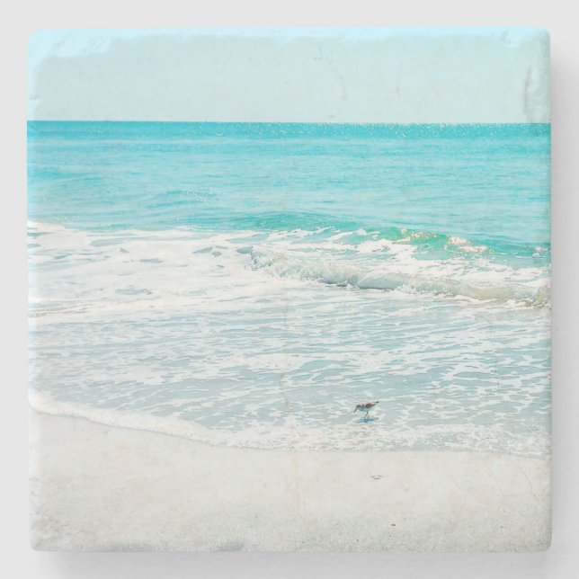 Dessous-de-verre En Pierre Bécasseau de sable de Floride (Devant)