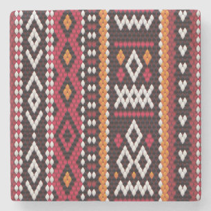 Dessous-de-verre En Pierre Bedouin Sadu Fabric Pattern