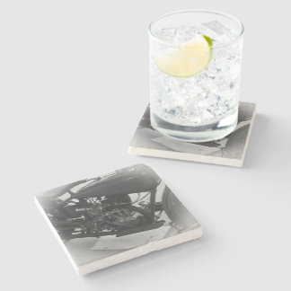 Dessous-de-verre En Pierre Beer Motorcycle Coaster 1