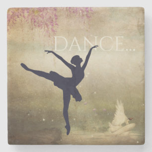 Dessous-de-verre En Pierre Belle Ballerina Swan Lake Danse Vintage