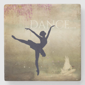 Dessous-de-verre En Pierre Belle Ballerina Swan Lake Danse Vintage