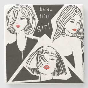 Dessous-de-verre En Pierre belle fille