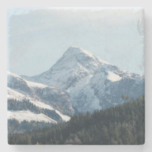 Dessous-de-verre En Pierre Belle Montagnes couvertes de Neige