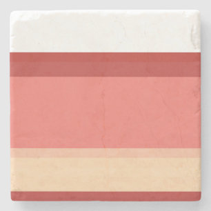 Dessous-de-verre En Pierre Belle rayures rose blanc lancer oreiller