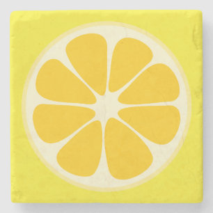 Dessous-de-verre En Pierre Belle tranche de fruits tropicaux Citrons de Citro