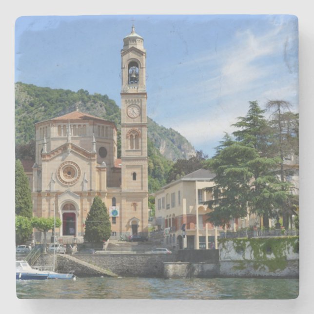 Dessous-de-verre En Pierre Belle Tremezzo Lac de Côme Italie (Devant)