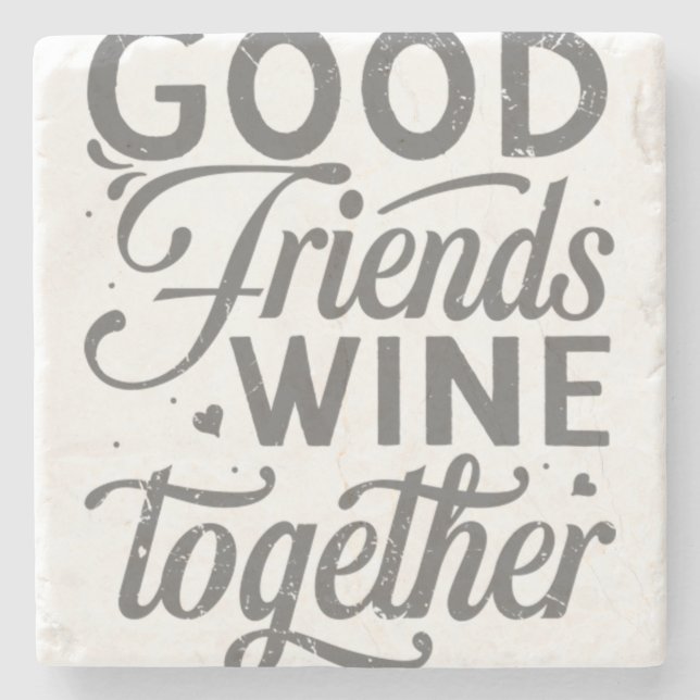 Dessous-de-verre En Pierre Besties BFF Heart Best Friends Bestie (Devant)