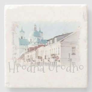 Dessous-de-verre En Pierre Biélorussie Hrodna Grodno Cityscape Dessous de ver