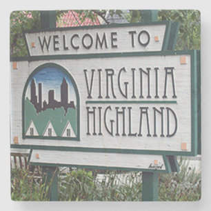 Dessous-de-verre En Pierre Bienvenue à Virginia Highland Marble Stone Dessous