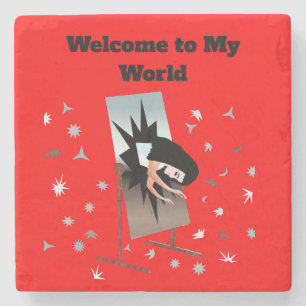 Dessous-de-verre En Pierre Bienvenue dans mon Dessous de verre World Stone