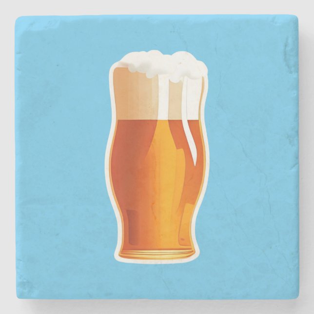 Dessous-de-verre En Pierre Bière (Devant)