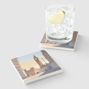 Dessous-de-verre En Pierre Big Ben Tour horloge Londres Angleterre Royaume-