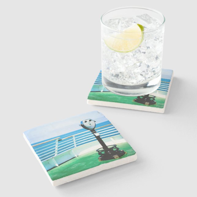 Dessous-de-verre En Pierre Binoculaire touristique (Côté)