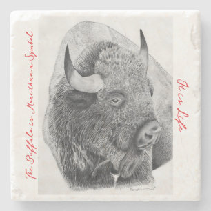 Dessous-de-verre En Pierre Bison d'Amérique