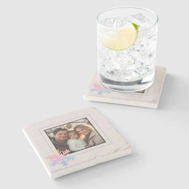 Dessous-de-verre En Pierre Blanche-Neige simple (Côté)