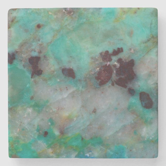 Dessous-de-verre En Pierre Bleu Chrysocolla Jasper (Devant)